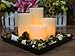 Flameless Candles; LED Candles with Remote Control, Pillar Real Wax Candles, 3-inch, 4-inch, 5-inch and 6-inch Candles Set of 4 (ROUND EDGE)