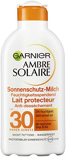Garnier Sonnenschutz-Milch, LSF 30, feuchtigkeitsspendende Sonnencreme mit Shea Butter, Ambre Solaire, (1 x 200 ml) – Bild 3