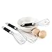 DRAGONN Set of 3 Stainless Steel Silicone handles. Milk & Egg Beater Balloon Metal Blending, Beating and Stirring. Whisk