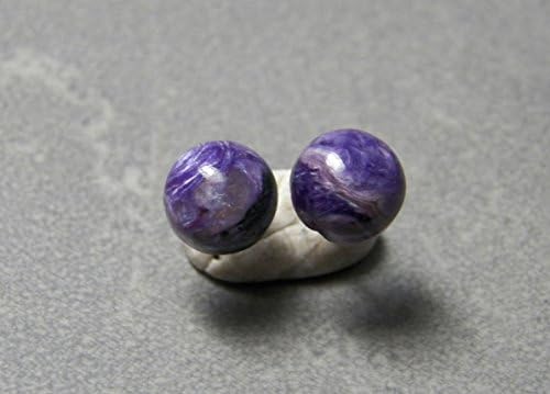8mm Chariote and sterling silver post earrings