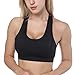 Yadifen Yoga Bras for Women Running Sports Bras Padded Workout Bra Tops Workout Bras for Women Plus Size (Black, S)