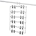 DOIOWN 6 Tier Skirt Hangers Pants Hangers Closet Organizer Stainless Steel Fold up Space Saving Hangers (2-Pieces)