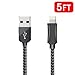 OTISA Lightning Cable 1.5M/5Ft Nylon Braided iPhone Charger Compatible with iPhone 6/6s/6 Plus/6s Plus,iPhone 5/5s,iPhone 7/7 Plus,iOS Devices[Grey]