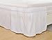 Wrap Around Bed Skirt -Polyester/Microfiber Elastic Dust Ruffle Three Fabric Sides Silky Soft & Wrinkle Free Classic Stylish Look in Your Bedroom by-Rajlinen(White, Queen /21) by-Rajlinen