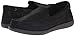 Crocs Women's Walu Shimmer Leather Loafer W Boat Shoe, Black/Black, 7 B(M) US