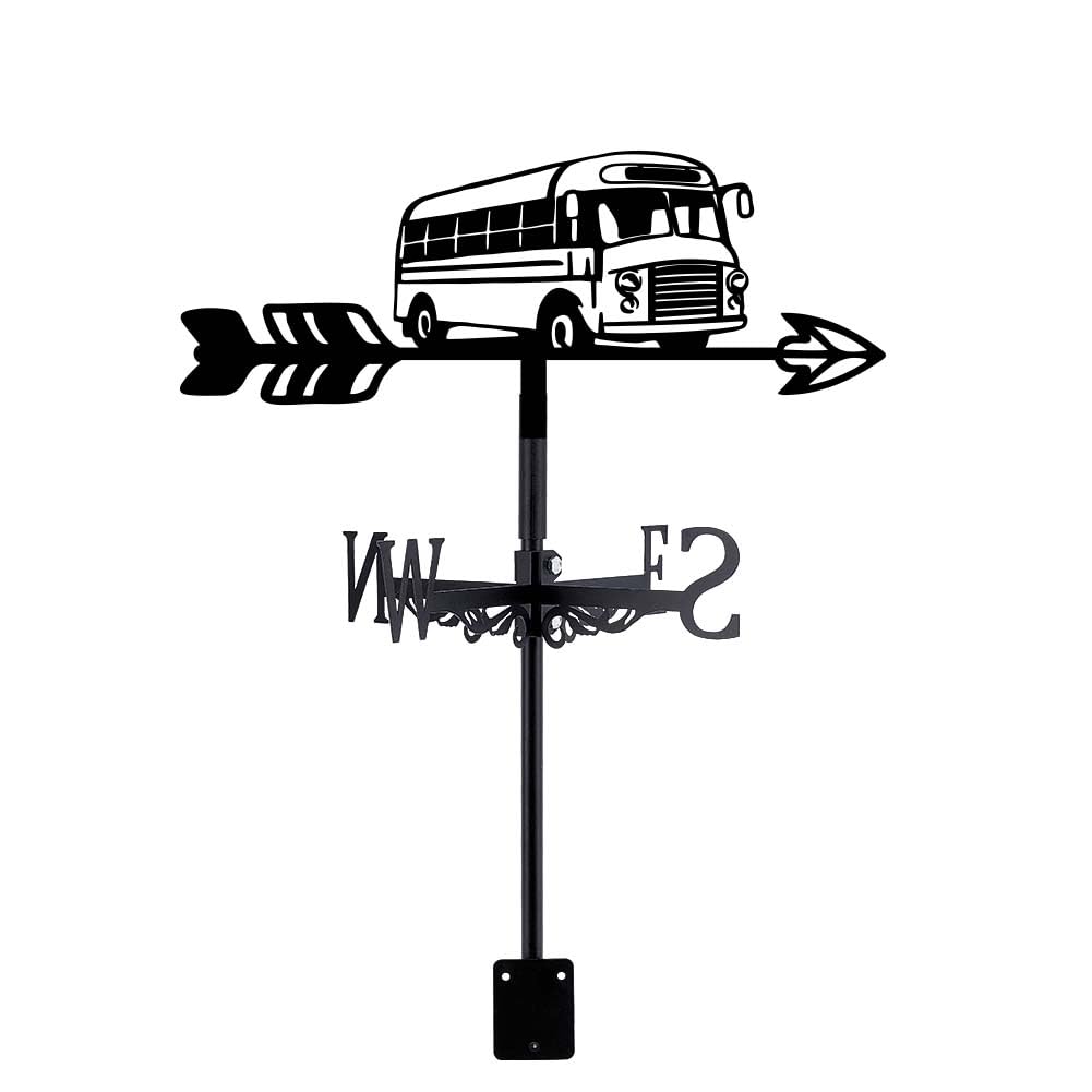 SUPERDANT Country Bus Weather Vane Bus Weathervanes Bus Wind Vanes Weather Vane for the Garden Wind Direction Indicator for Roof Yard Outdoor Farm Barn Sheds Garden Patio Decoration