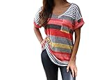 Tenworld Women Summer Loose Top T-Shirt Casual Blouse Shirts