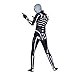 Comtervi Fortnite Skull Trooper Costume Halloween Kids Zentai Bodysuit Cosplay Best Gift for Child Dress up (M)