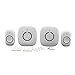 Wireless Doorbell by SadoTech - Waterproof Door Bells & Chimes Wireless Kit,1000-ft Range,52 Door Chimes, 4 Volume Levels with LED,Wireless Doorbells w/ 2 Receivers & 2 Buttons, Starpoint, Matte Black
