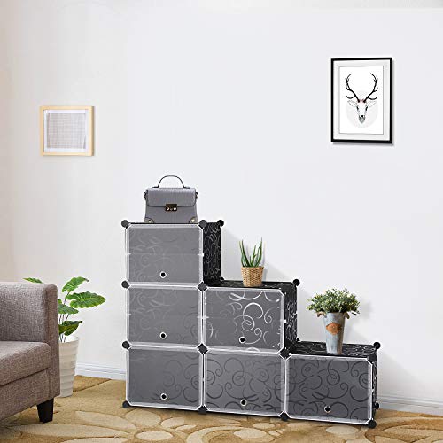 HOMFA 10 Cube Shoe Rack, DIY Cubes Storage Organizer, Multiuse Modular