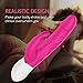 PHANXY Realistic Vibrator with Bunny Ears for G-spot Clitoris Stimulation, Waterproof Rechargeable Dildo Vibrator with 9 Strong Vibrations Dual Motor Stimulator for Women Solo or Couple Fun