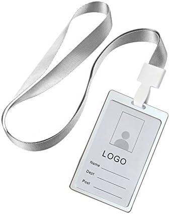 Surlove 2-Sided ID Card Badge Holder with Heavy Duty Lanyard with Metal Id Holder (Style 1)