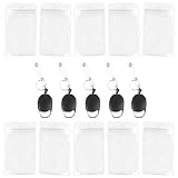 CG Keys Key Chains and Card Holders Bundle - Heavy Duty 5-Pack Extra-Strong Key Chains with Badge Reel - 10-Pack ID Card Holders -Practical and Sturdy Design - Perfect for Office, Work, Gift
