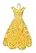 ReliBeauty Womens Princess Costume Layered Dress up, Yellow, 16