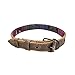 Hide & Drink Rustic Leather Dog Collar with Internal Mayan Lining for Small Dogs (8.5-14.5 Inches) Handmade Tropical Blue