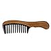 Green Sandalwood Hair Comb No Static Detangling Natural Aroma Handmade Wooden Buffalo Horn Comb Fine Tooth Comb (big interval comb handle verawood)