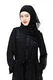 Uphily Lightweight Muslim Hijab Cap Chiffon Islamic Hijab Long Scarf Head Shawl