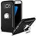 HINIDESPE Samsung Galaxy S7 Phone case, Protection UPGRADE, Full Body Heavy Duty Protection with 360°+120° Ring Kickstand, Slim Shockproof cover for Magnetic Car Mount Black