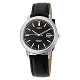 Timex Men's T21752 Classic Black Leather Strap Watch