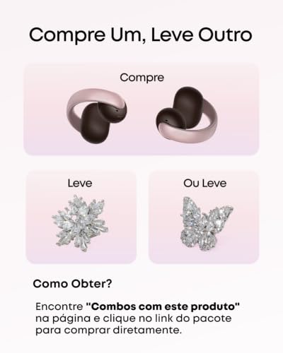 soundcore AeroClip da Anker, Fones de Ouvido Bluetooth Abertos, Clip-On, Conforto Adaptativo, Chamadas Claras com 4 Microfones e IA, Ajuste Estável, Drivers de 12mm para Graves Potentes, Rosa