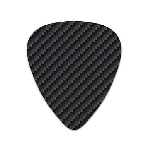 Carbon Fiber Pattern Novelty Guitar Picks Medium Gauge - Set of 6