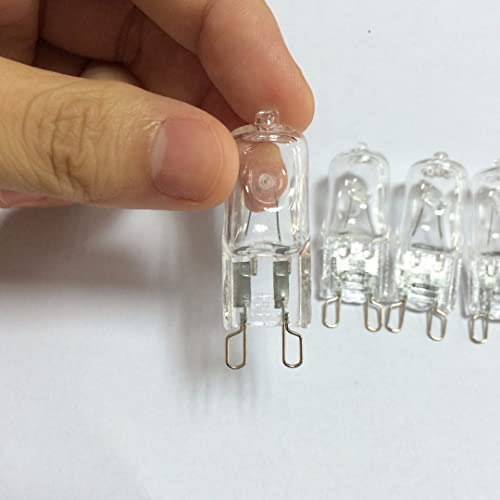 G9 Bulb, 10 Pack G9 Halogen Bulb, High Output JD G9 120v, G9 Light Bulb