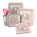 Pink Elephant Girl Baby Shower Supply Pack! Bundle Includes Paper Plates, Napkins, Cups & Silverware for 8 Guests