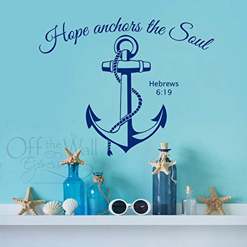 Diuangfoong Hope Anchors The Soul Vinyl Wall Decal Nautical Beach Decal