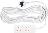 Invero 2 Gang Double Socket Extension Lead 10M Cable 13A White BS1363/A UK Plug view 6