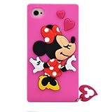 HELPYOU iphone 5 Cute Cartoon Disney Lovers Minnie Mouse Pattern Soft Silicone Case Protective Cover for Apple Iphone 5 5G 5S