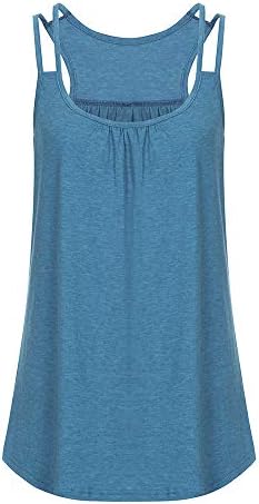 DecentGadget Women Cotton Long Tank Tops Shirts Running Yoga Racerback Workouts Shirts