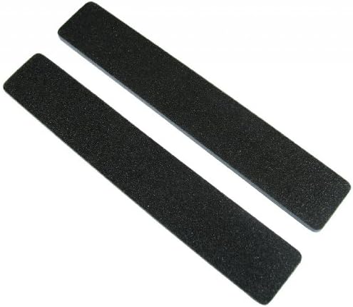 Premium Black 80/80 (Blu Ctr) 1-1/8" Wide Washable Jumbo Nail File 12 Pack