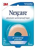 Nexcare Absolute Waterproof First Aid Tape, 1-Inch x 5-Yard Roll (Pack of 6)