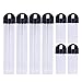 Jupean 8 Pack Clear Plastic Tube Bead Containers,Liquid Containers Empty Tubes Beads Organizers Boxes Bottles with Black Screw-Top Lid & Cylindrical Bottom, Easy to Stand and Place,2 Sizes