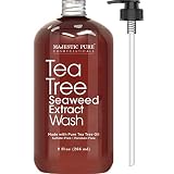 Antifungal Tea Tree Body Wash, All Natural Soap for Men and Women with Tea Tree Oil, Helps Nail Fungus, Athletes Foot, Ringworms, Jock Itch, Acne, Eczema & Body Odor, 9 fl. oz