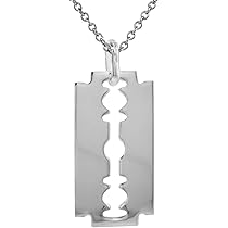 [ReinSein]ACC★Razor//Lid Necklace vicima Razor Blade Pendant Necklace for Men Hip Hop Jewelry
