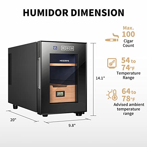 NEEDONE Humidor 16L with Cooling and Heating Temperature Control System