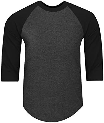 Shaka WearBaseball Raglan Shirt – Men’s Classic 3/4 Sleeve Casual Cotton Tee Top Sport Active Athletic Jersey Tshirt S-5XL