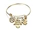 VNOX 18K Gold Plated Stainless Steel Hamsa Hand Charm Bangle Bracelet