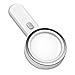 Fancii LED Magnifying Glass with Light, 5X High Power Glass Lens - Large 3.5 Inches Distortion-Free Illuminated Magnifier