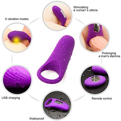 yangdianlu Male Silicone Soft Lock Sleeve P`ênís Ring Extender for Men delay Your Pleasure Waterproof six Toys T Shirt