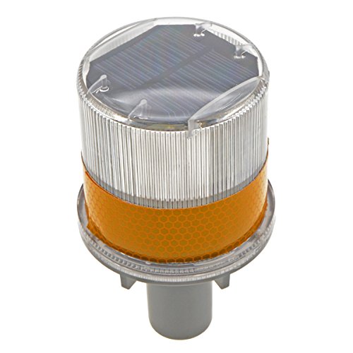 Penck Solar LED Warning Light Waterproof Driveway Lights Flashing Barricade Light Road Construction Safety Signs Flash Traffic Marina Dock Barge Boat Safety Beacon Light Yellow