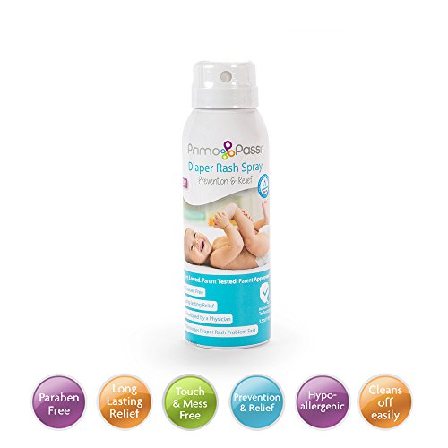 Primo Passi Baby Diaper Rash Spray, Mess-Free 16% Zinc with Moisture Shield Technology 3.5oz, Mess Free I Touch Free Application I Humidity Barrier I Sensitive Skin I Wetness Protection I Long Lasting