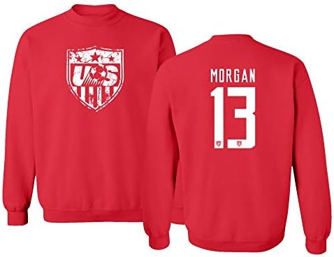 TURXIN New Soccer Shirt America USA National Team #13 Morgan Crewneck Sweater