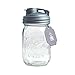 reCAP Mason Lid & Pint Jar, Pint, Regular Mouth, Clear/Silver POUR