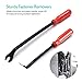 MICTUNING 19Pcs Auto Audio Trim Removal Tool Set & Clip Plier Upholstery Fastener Remover Nylon Dash Door Panel Stereo Tool Kits (Red)