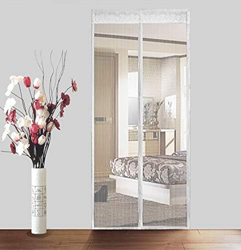 DADAO Magnetic Screen Door With Heavy Duty Mesh Curtains For French Doors,Keep Bugs Out Lets Fresh Air In,Really Easy For Installation Without Any Tool-White 80x205cm(31x81inch)