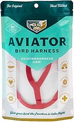 The AVIATOR Pet Bird Harness Medium Red