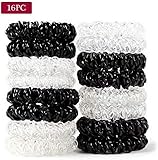 16Pcs Plastic Hair Ties Spiral Hair Ties No Crease Coil Hair Ties Ponytail Holder