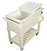 Permasteel PS-203F1-CREAM 80 Quart Patio Cooler with Insulated Basin, CREAM